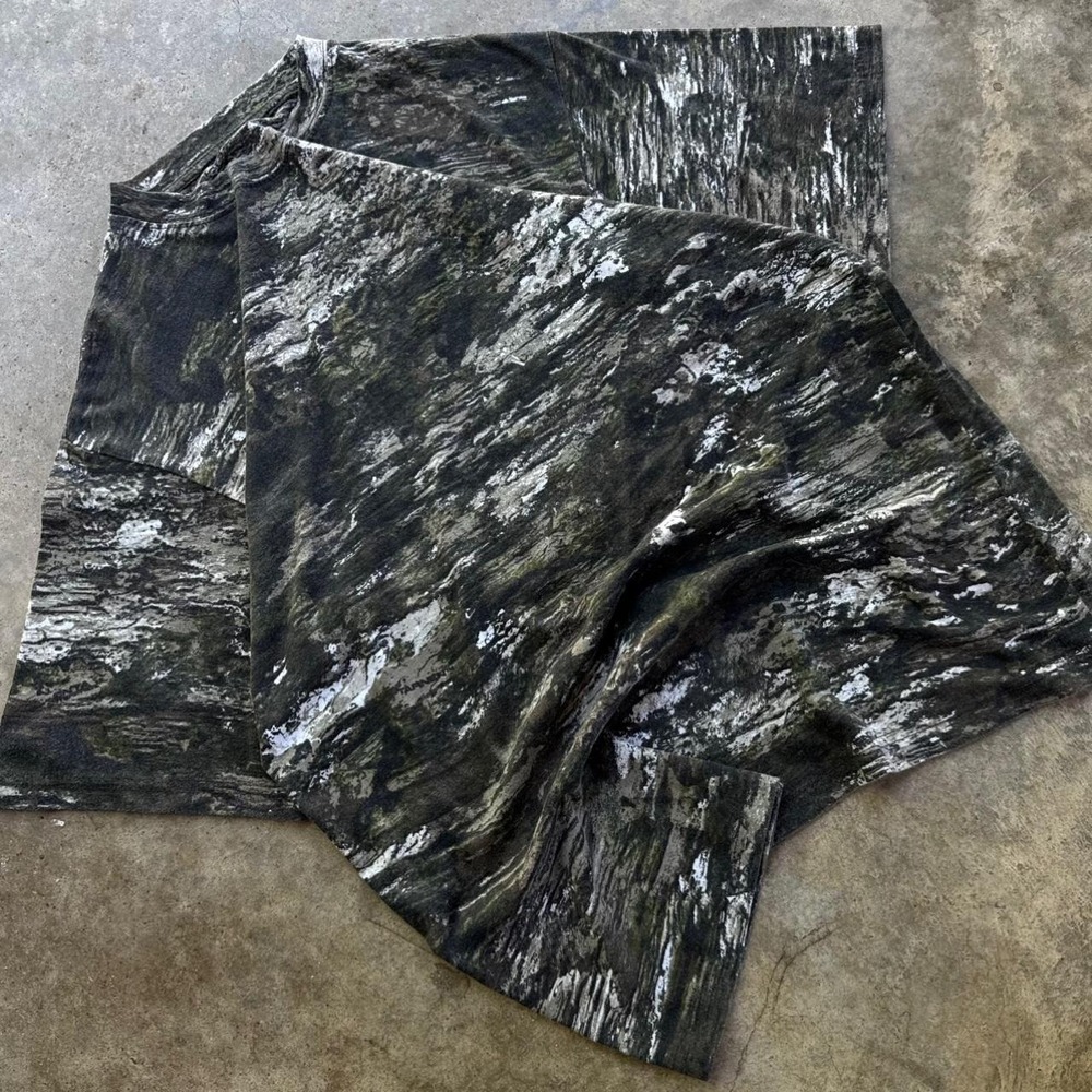 Vintage Y2K Huntworth All Over Camo Mossy Oak Style Print Mens Large (d1)